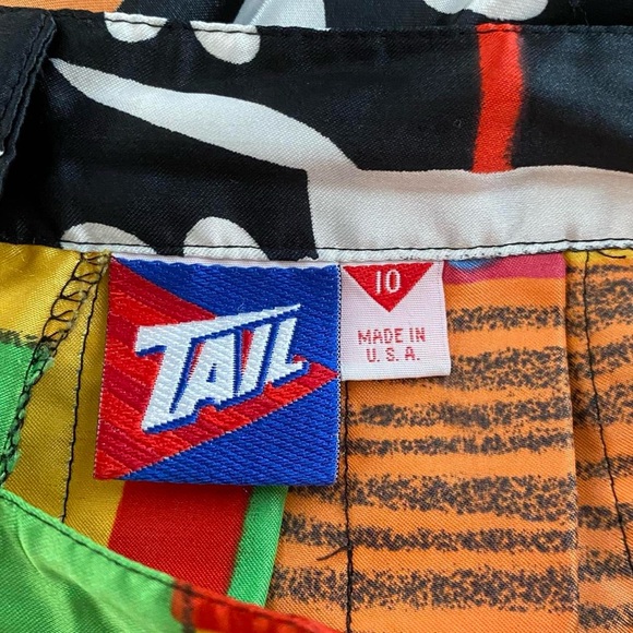 Tail vintage multicolored patterned pleated mini skirt retro 90s size 10 - Picture 4 of 6